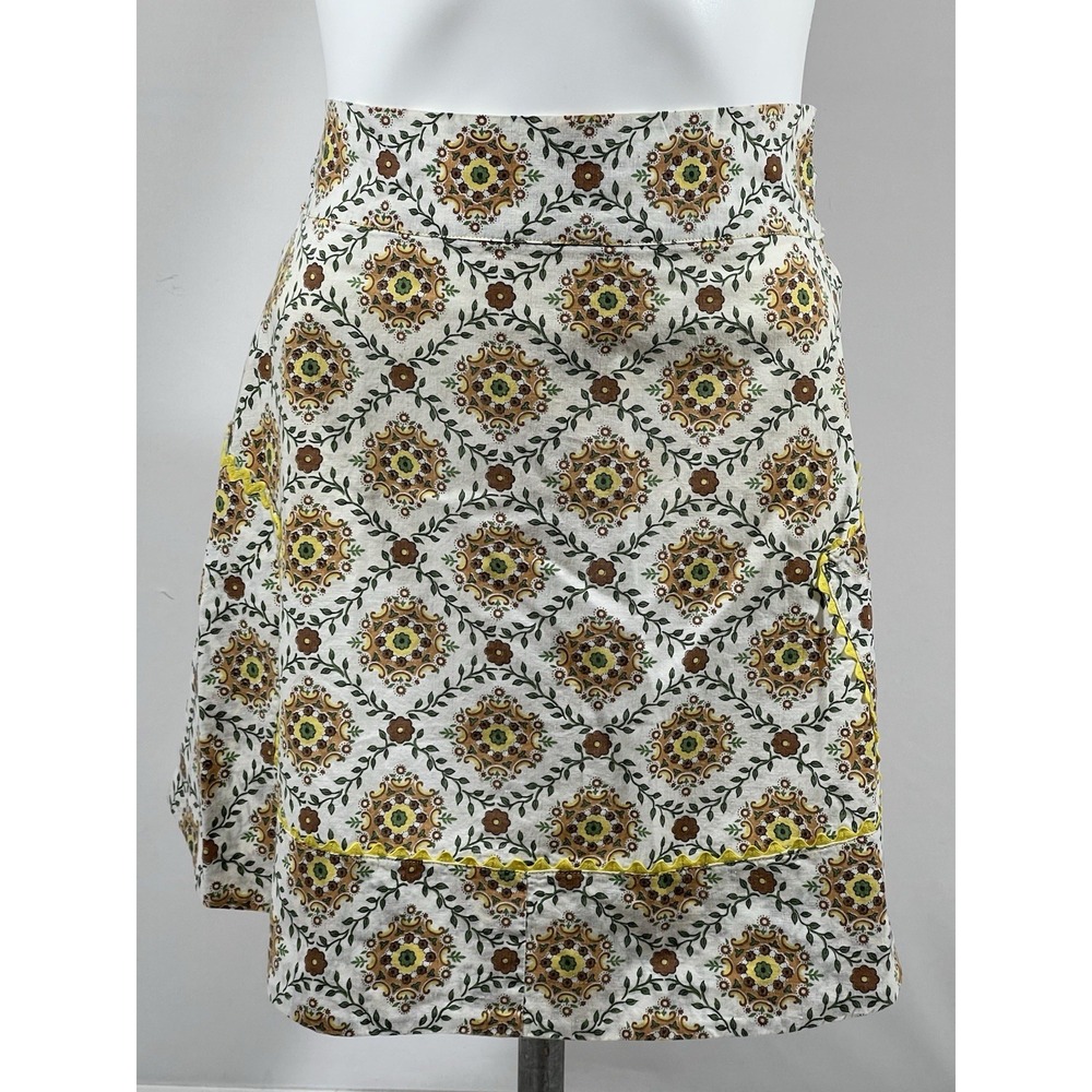 Cottagecore Floral Waist Apron Vintage Two Pocket Kitchen Garden 18x14